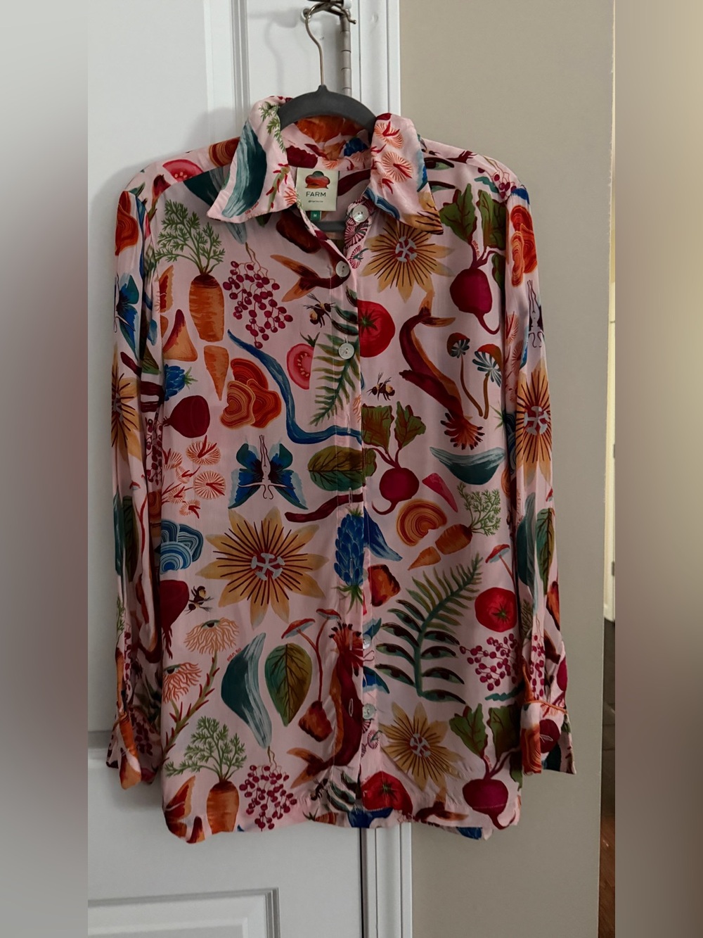 FARM Rio Multicolor Botanical Silk Button-Up - Picture 2 of 5